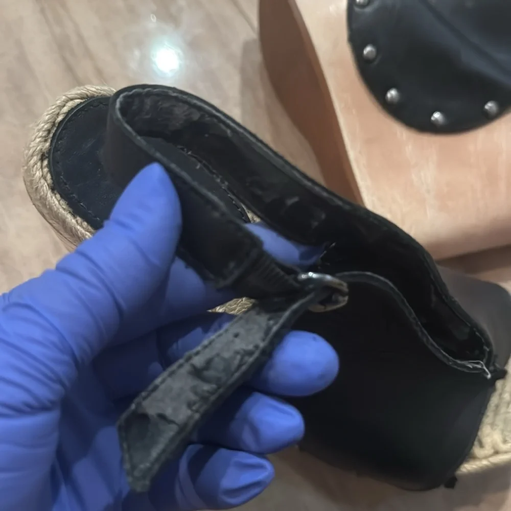 Max studio Shoes Women s Size 6 Black Camilla Wedge platform Open Toe Sandals - Picture 7 of 10